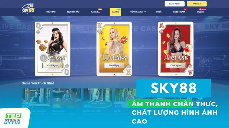Người chơi có thể trải nghiệm ngay trên trang web hoặc ứng dụng di động của Sky8